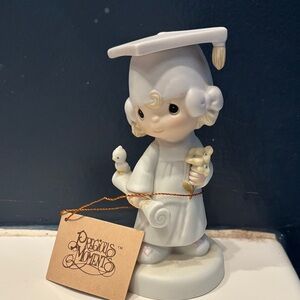 Precious Moments White Graduate Figurine with Teddy Bear